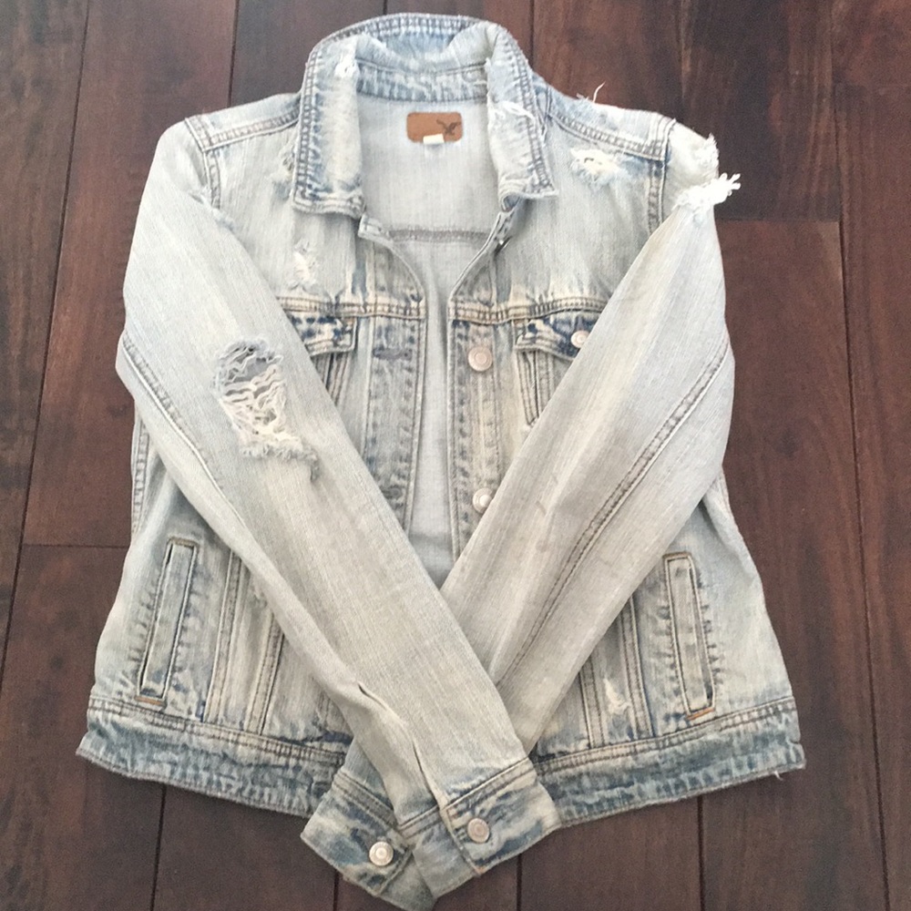American Eagle Distressed Jean Jacket